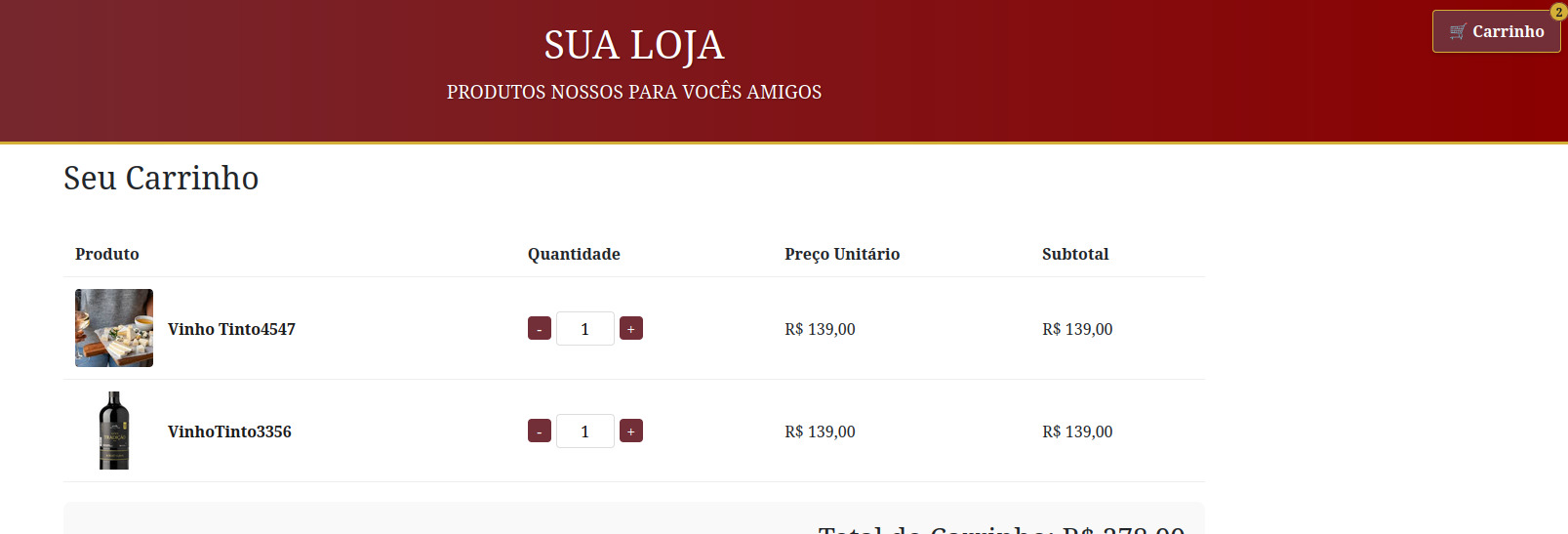 Aluguel de loja virtual/online